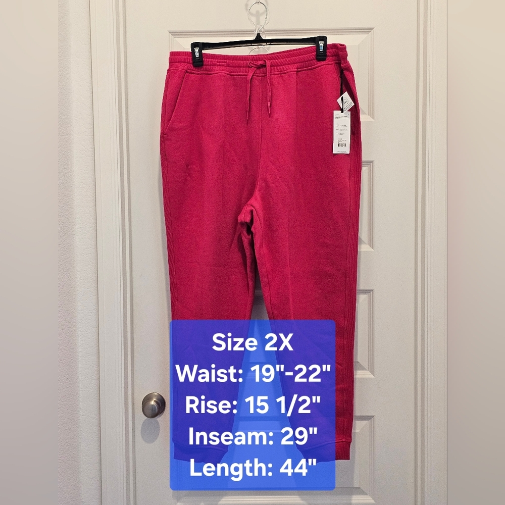 MPG Sport Luxefleece Jogger Pants, NWT, Size 2X